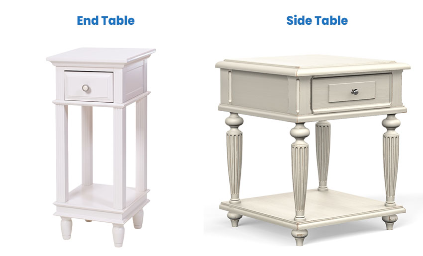 End table and side table comparison