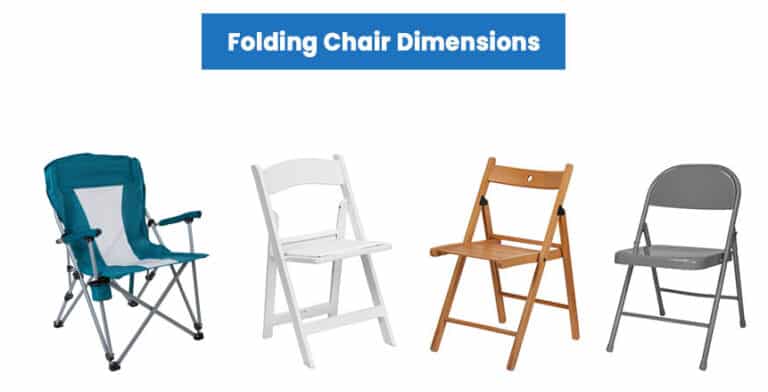 Folding Chair Dimensions (Different Styles)