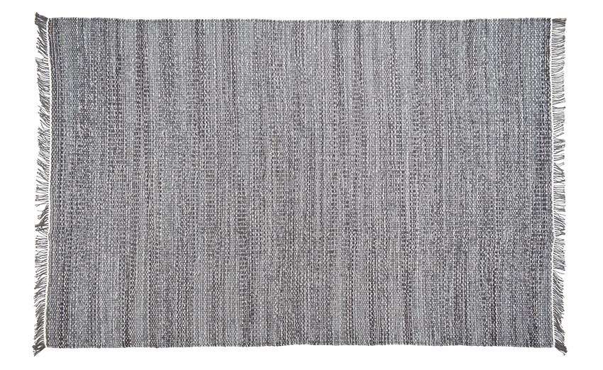 Gray flat weave rug