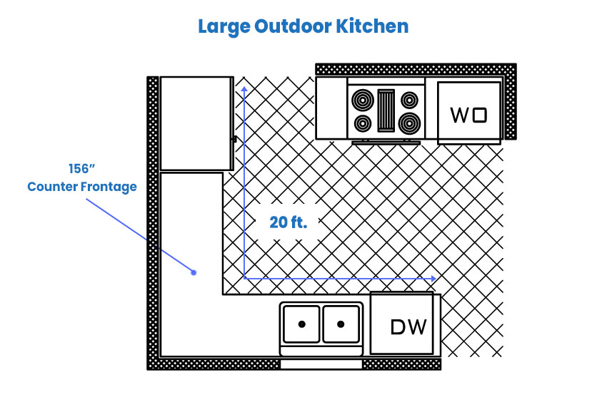 Large kitchen floorplan dimensions