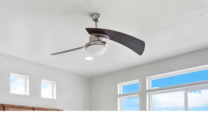 Retractable fan for the ceiling