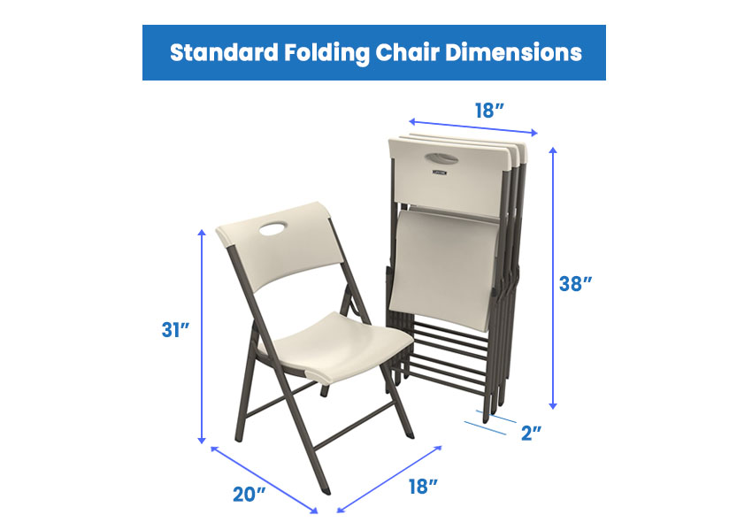 Standard folding chair dimensions