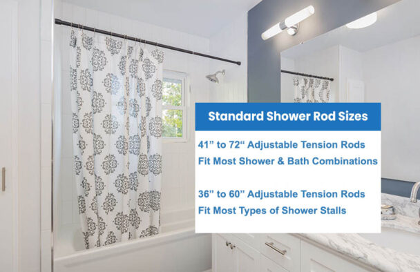 Shower Curtain Rod Sizes