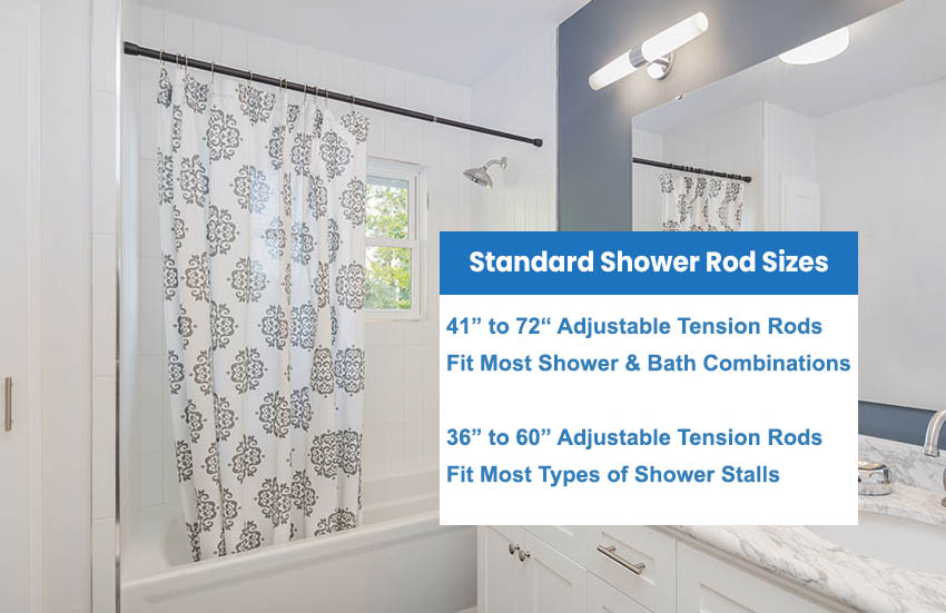 Standard shower rod sizes
