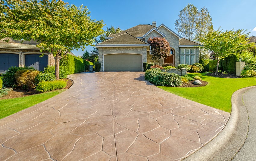 Stone house with stone pavers