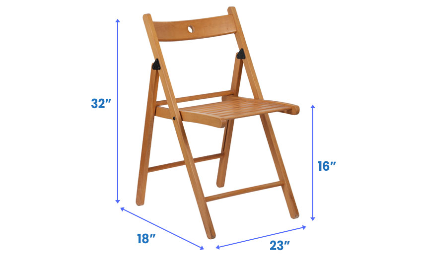 Wooden folding chair dimensions