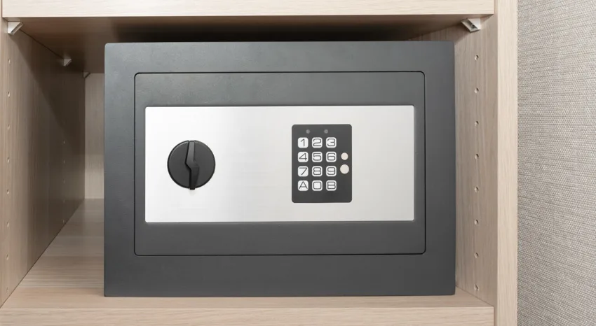 A durable fire safe with numerical keypad