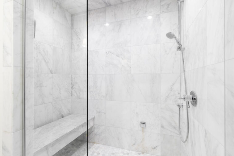 Carrara Marble Shower Bathroom Designs