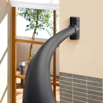Black aluminum metal adjustable curved shower curtain rod