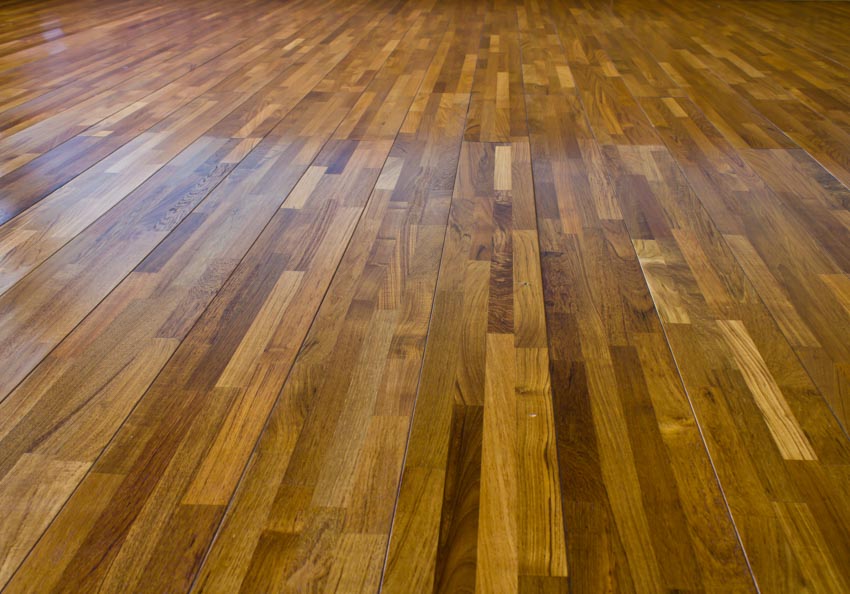 Interior flooring made of pecan wood