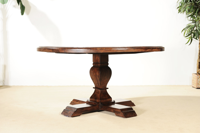 Pedestal table made for living room with indoor plants