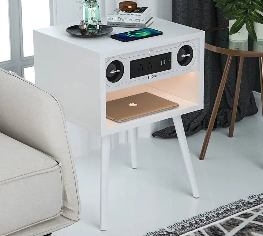 Smart nightstand with speaker