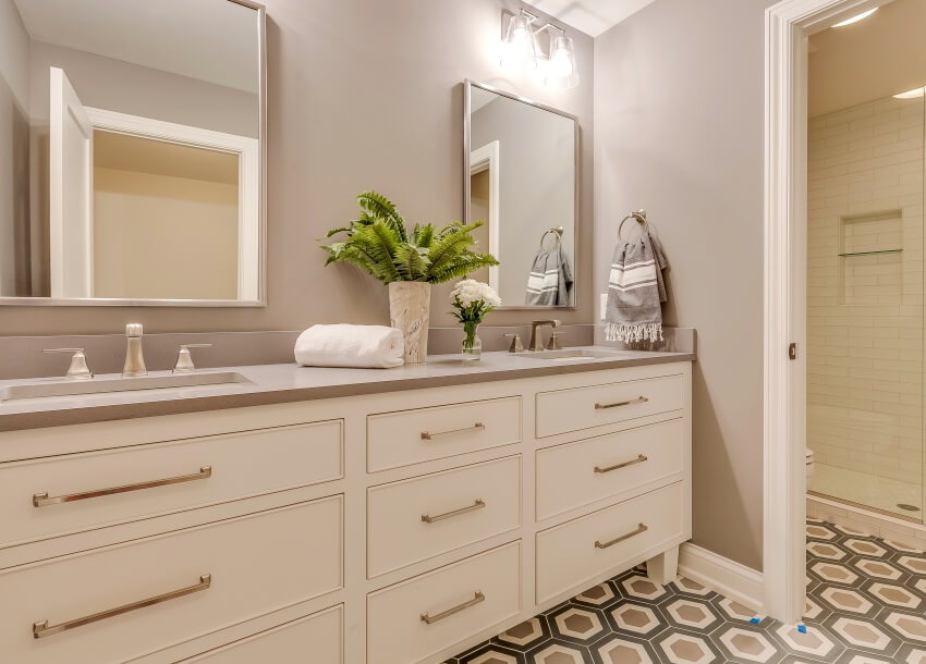 laminate countertop in bathroom