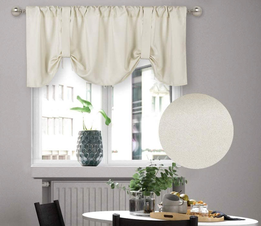 Tie up curtain window treatment for dining rooms