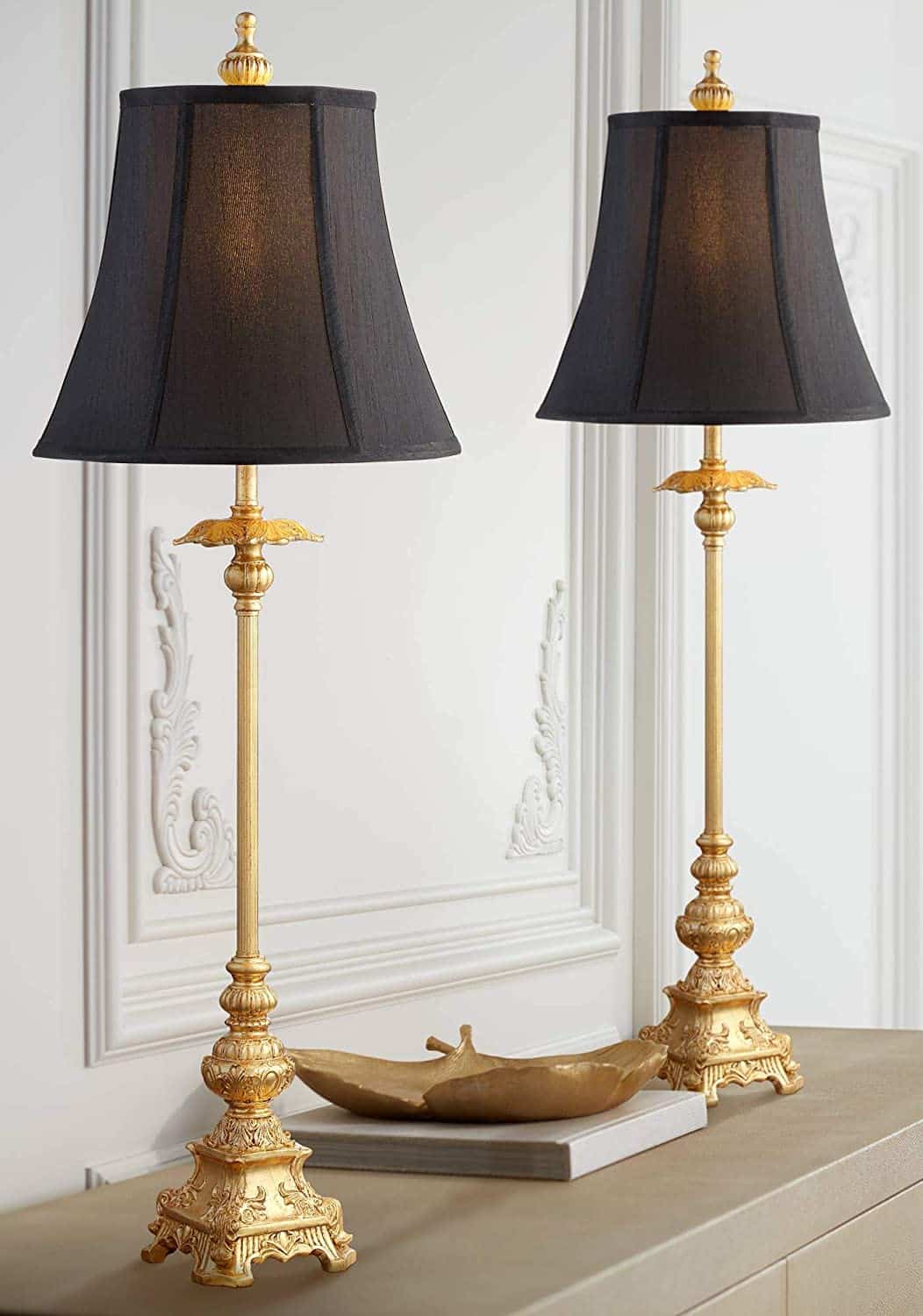 Traditional french country buffet table lamps