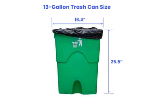 Kitchen Trash Can Size (Gallon & Bag Dimensions)