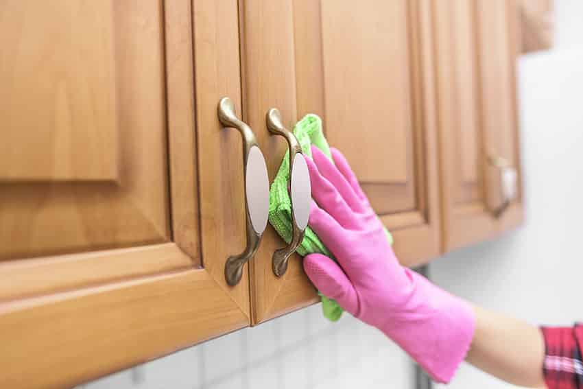 Cabinet cleaning gloves cleaning cloth