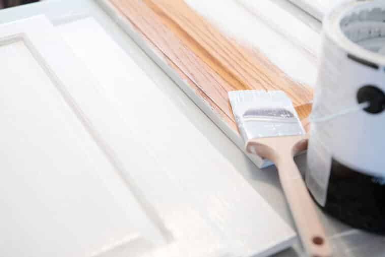 Cleaning Cabinets Before Painting   Painting Cabinet Paint Brush Is 758x506 