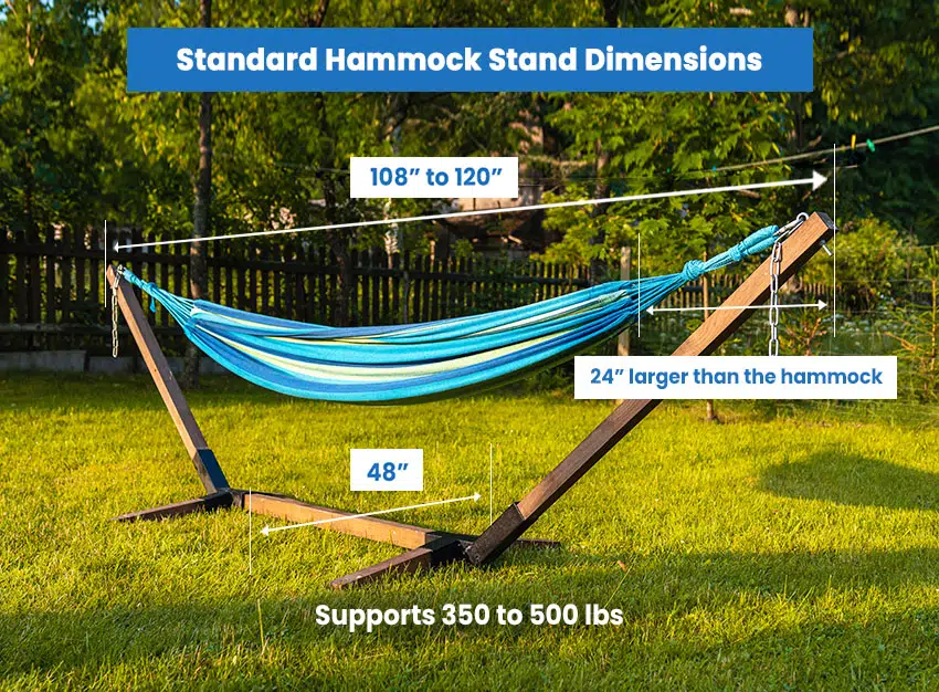 Standard hammock stand dimensions