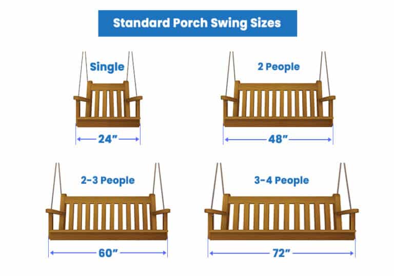 Porch Swing Dimensions (Popular Sizes & Seat Height)