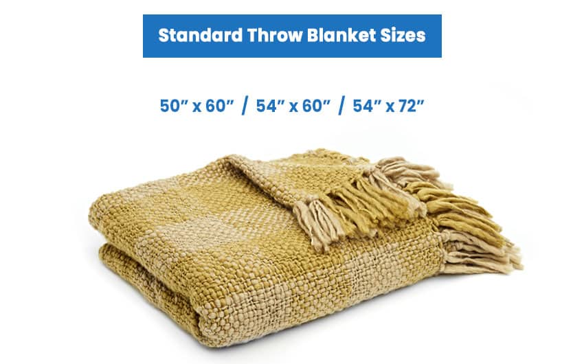 Standard throw blanket sizes