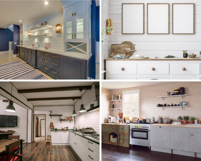 different shiplap types for backsplashes