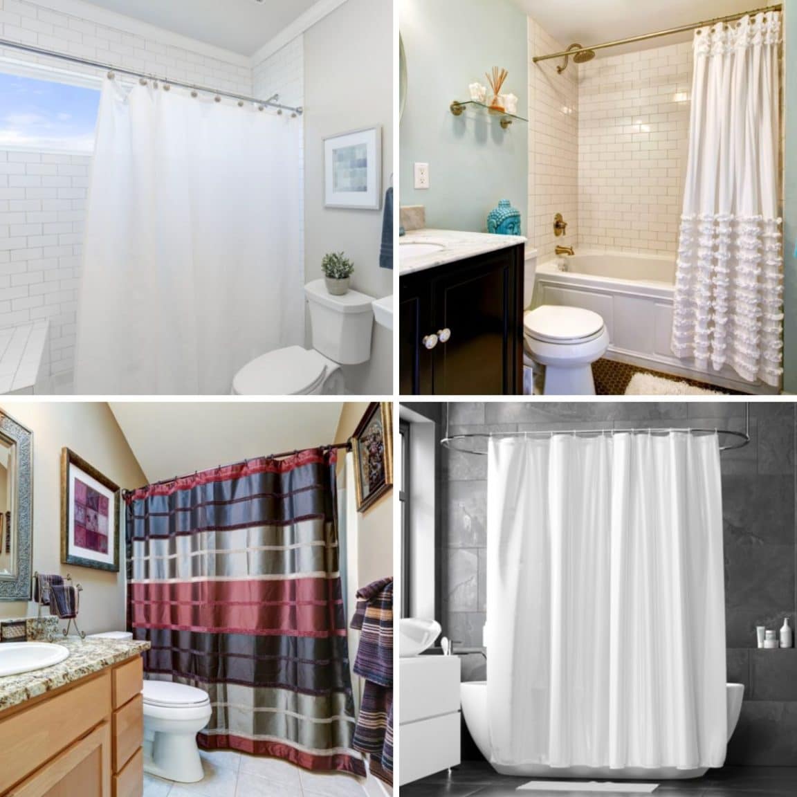 15 Popular Types Of Shower Curtains: Styles, Liners & Materials