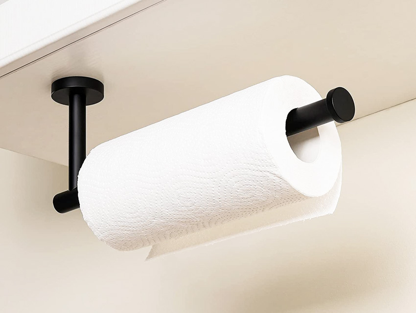 Paper towel holder for kitchens