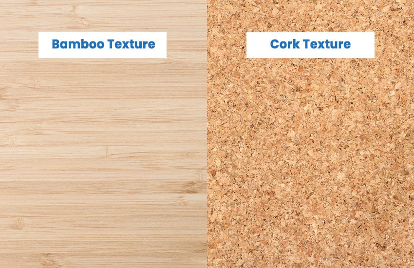 Bamboo vs cork texture