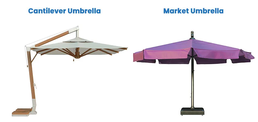 Cantilever vs market umbrella