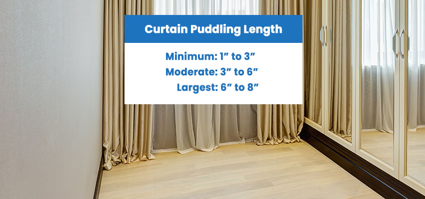 Puddling length curtain sizes
