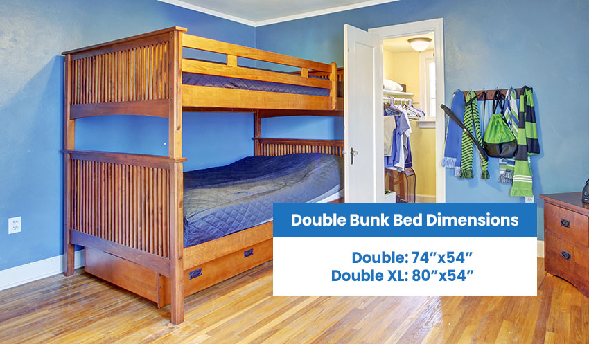 Double bunk bed dimensions