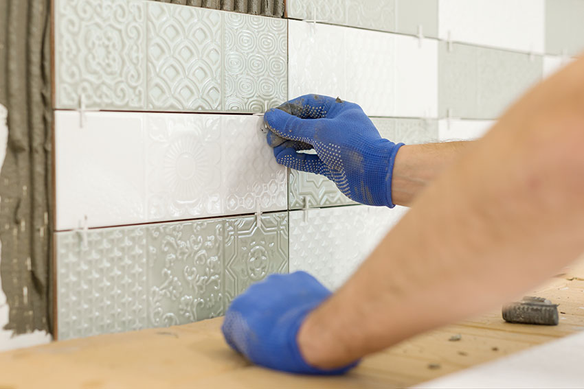 Installing the backsplash at the wrong time