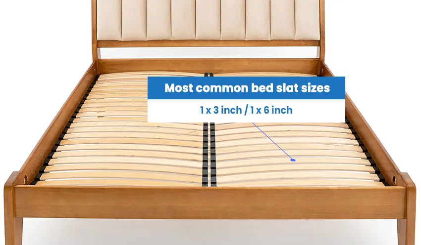 Most common bed slat sizes