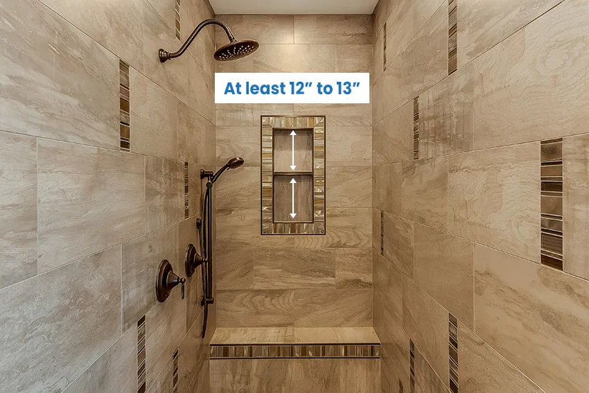 Shower Niche Sizes (Standard Height & Shelf Dimensions) Designing Idea