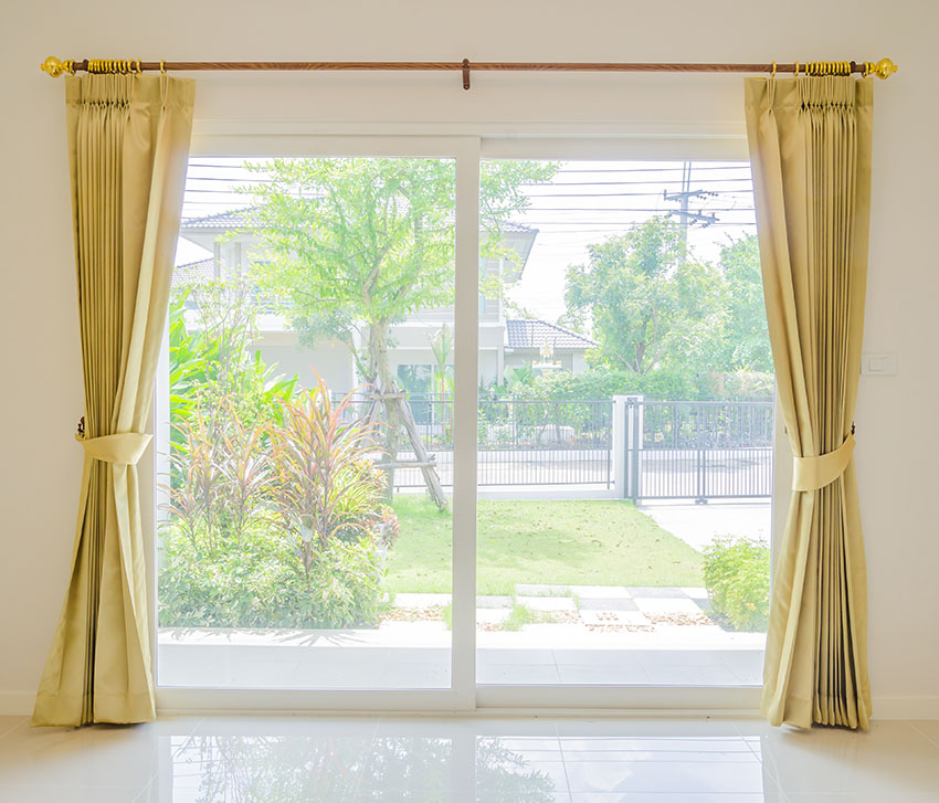 Size for sliding glass door curtains