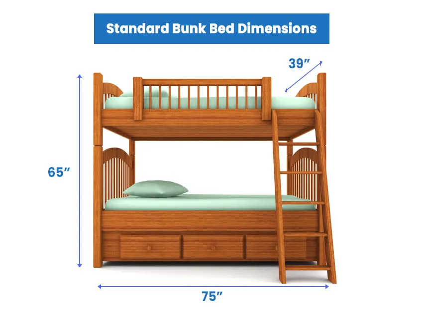 Standard bunk bed dimensions