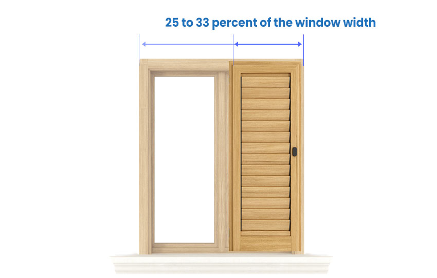 Standard shutter sizes width