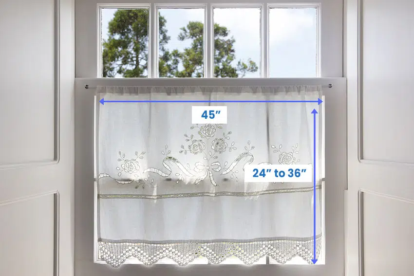Curtain tier sizes 