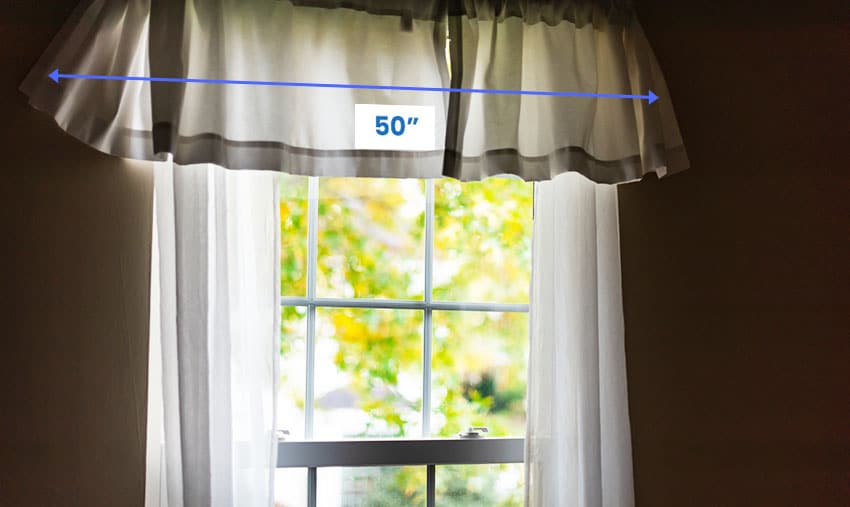 Standard valance curtain sizes window panel sizing