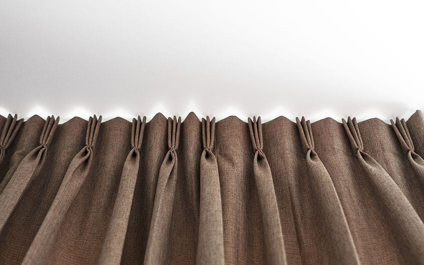 Types of drapery pleats