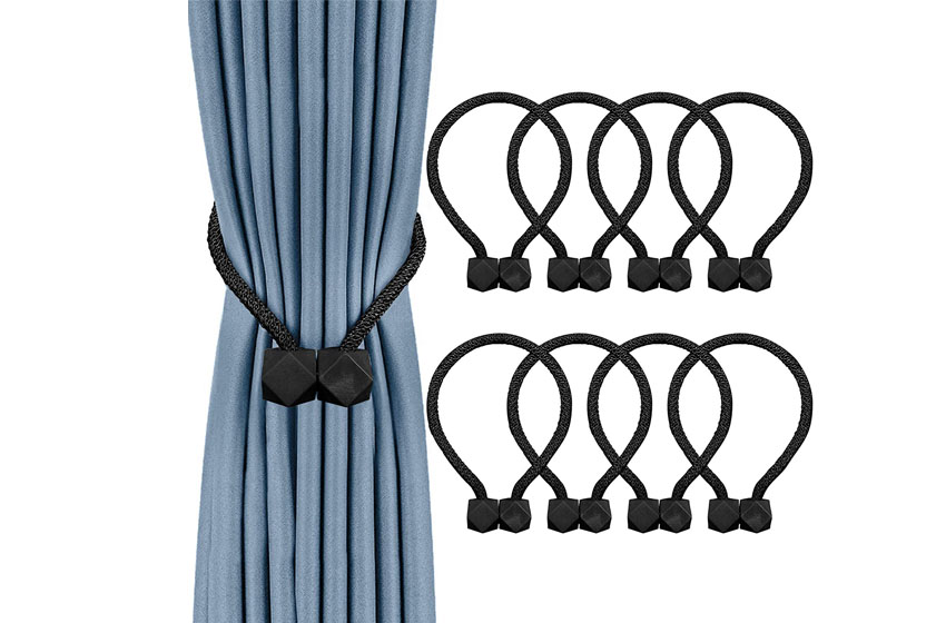 Tieback curtain holder