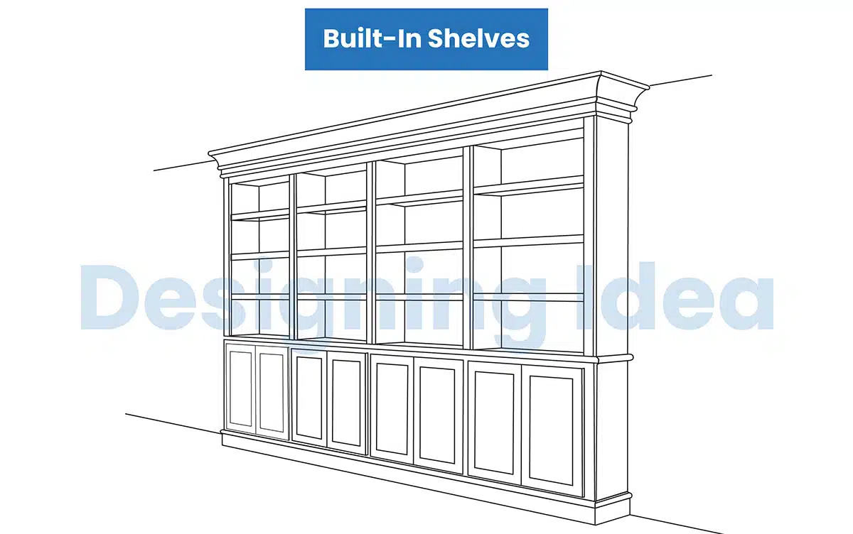 Built-in shelves