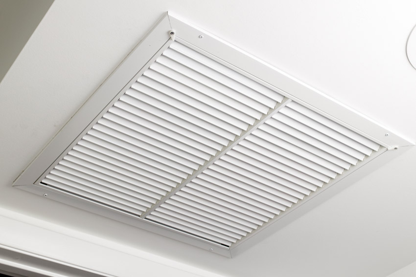 Ceiling vent connected to whole house fans