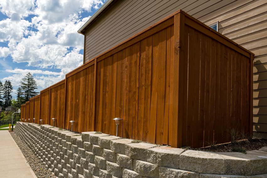 House with foundation, red cedar enclosure and siding