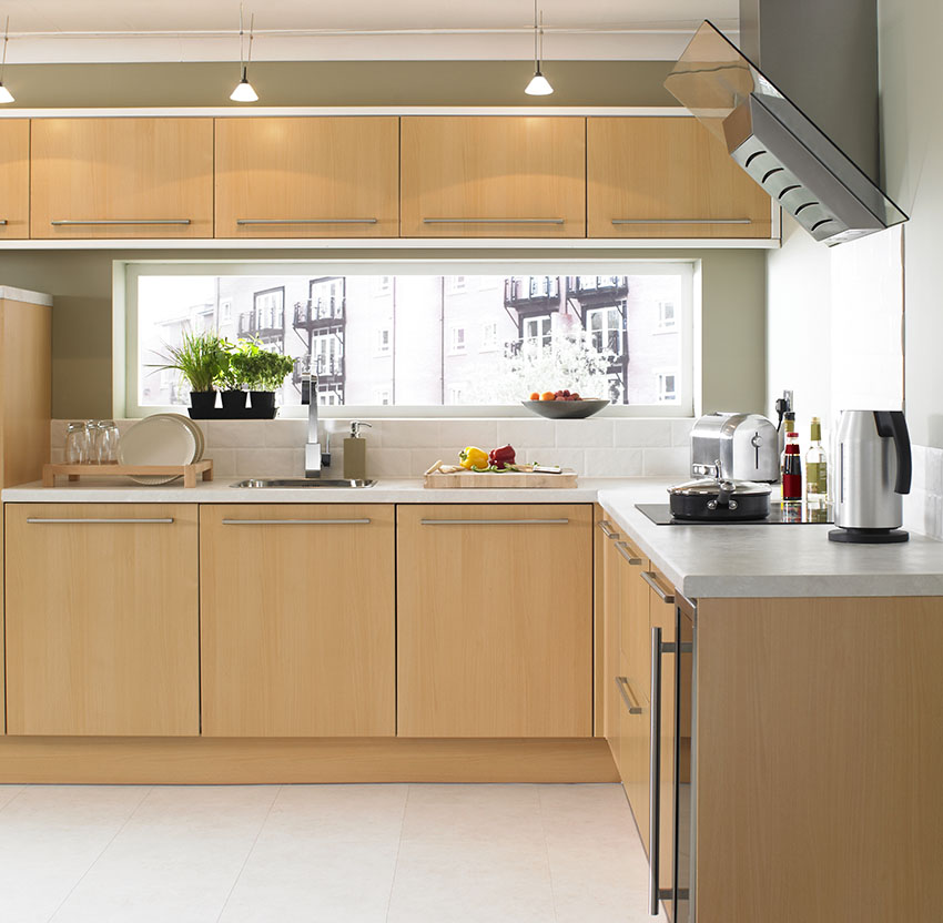 Modern kitchen with plywood cabinets