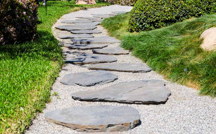 Bluestone rock walkway