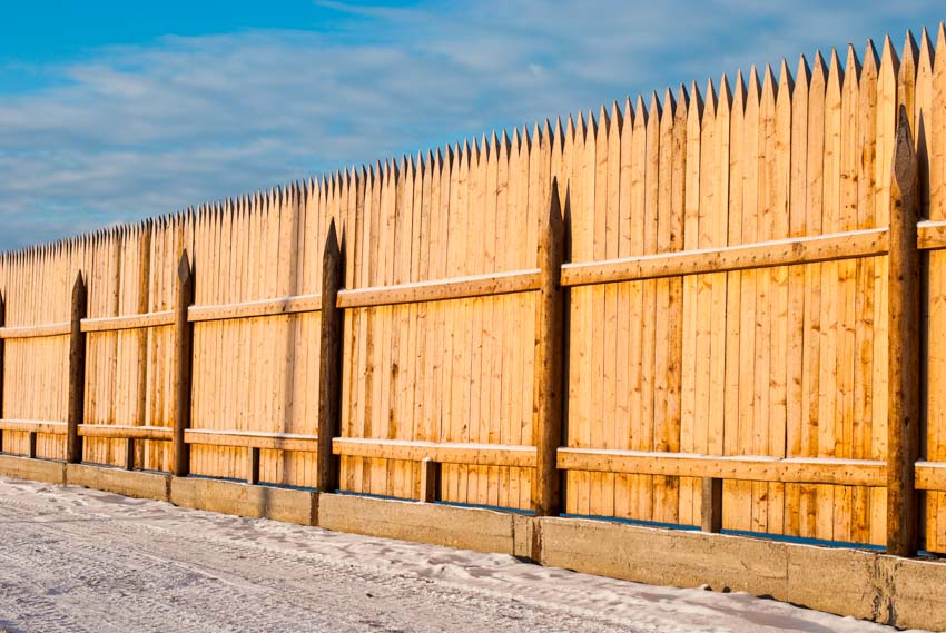 Fences with wood support