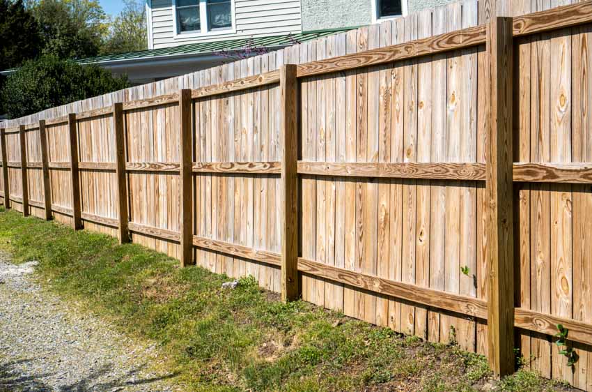 Residential space enclosed within fence