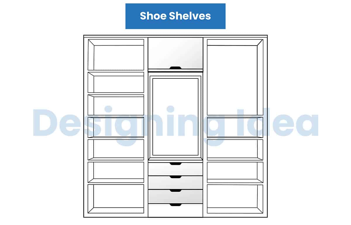 Shelves for shoes